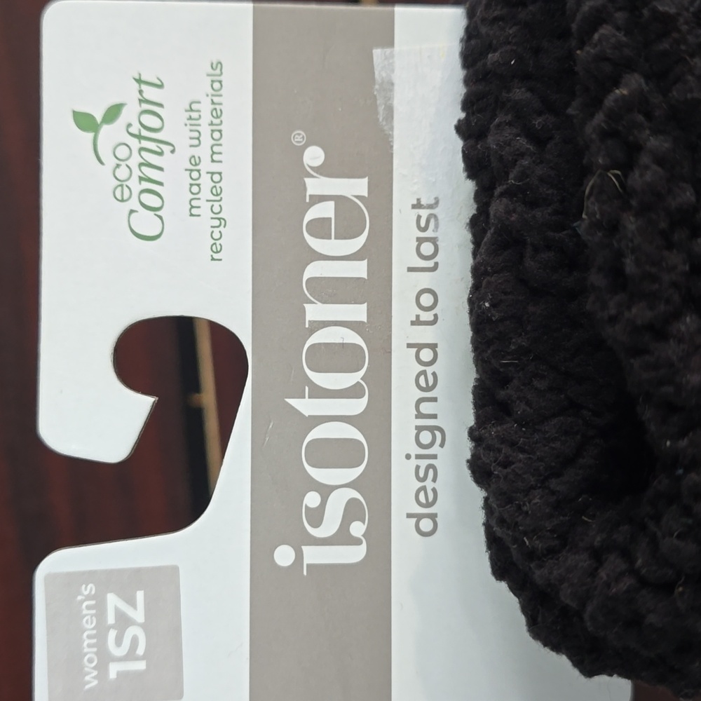 Isotoner | Adult Snowflake Knit Gloves – Black | Sherpasoft Lined | OSFM - Picture 8 of 8